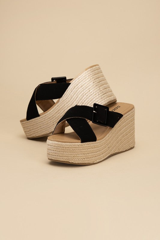 MANTA ESPADRILLE PLATFORM SLIDES