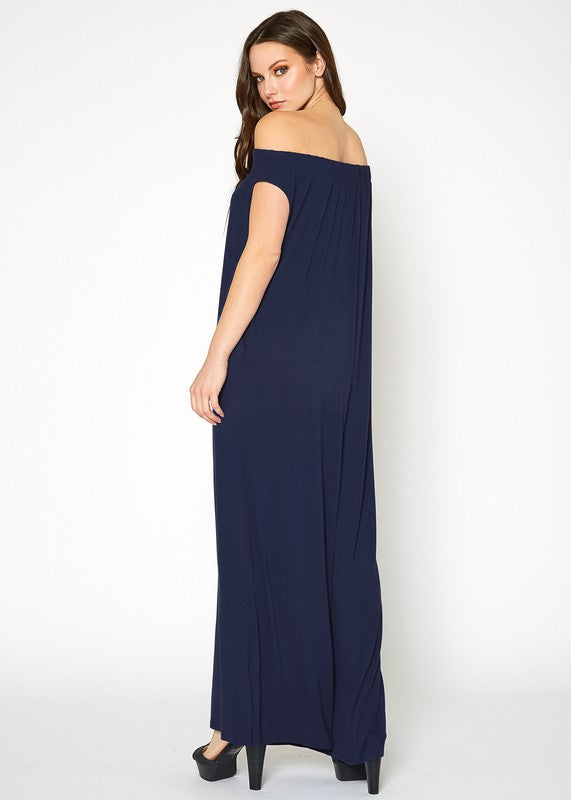 Off Shoulder Wide Leg Jumpsuit