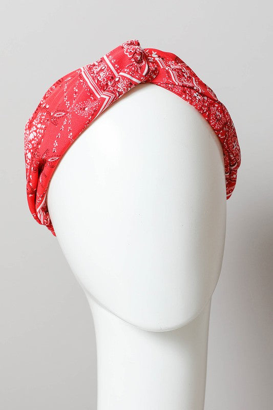 Block Paisley Twist Headwrap