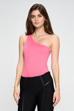 One Shoulder Asymmetrical Tank Bodysuit