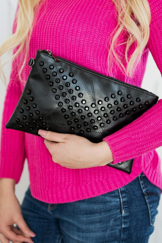 Skya Studded Crossbody Bag Clutch