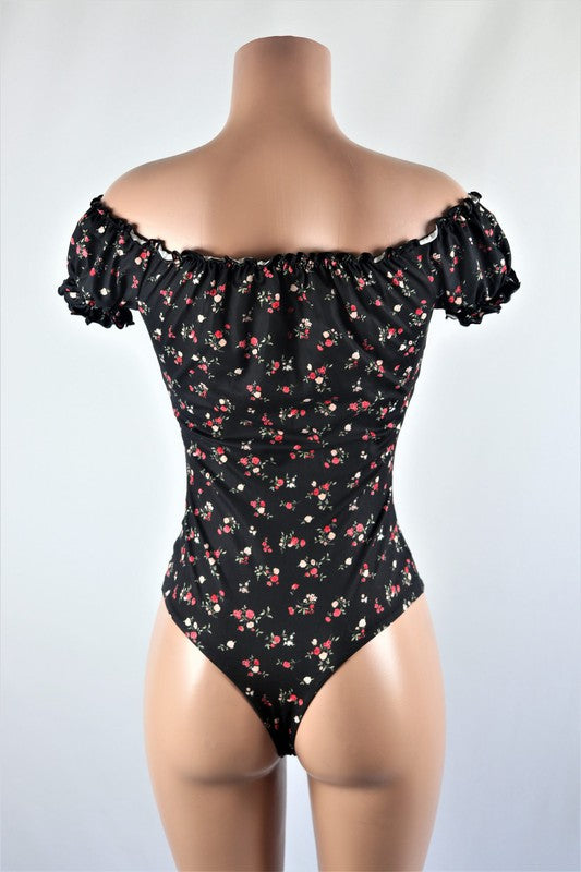 Off the shoulder floral bodysuit