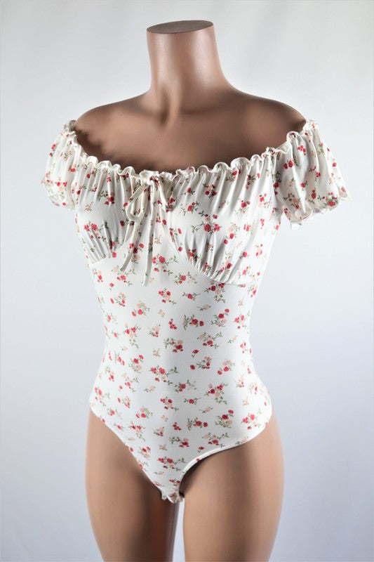 Off the shoulder floral bodysuit