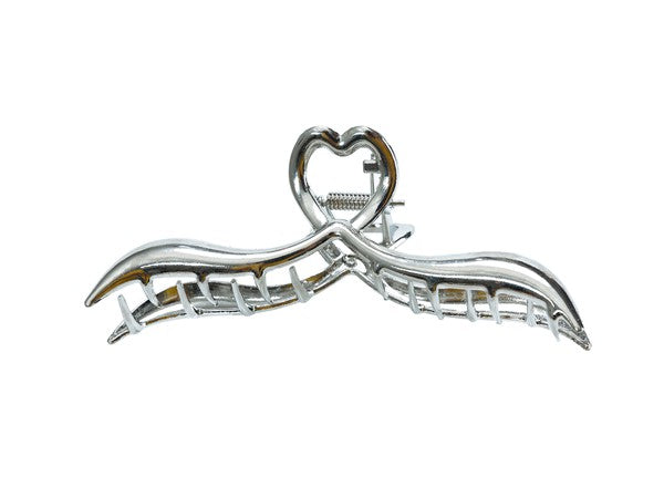 Metallic Heart Shaped Hair Claw