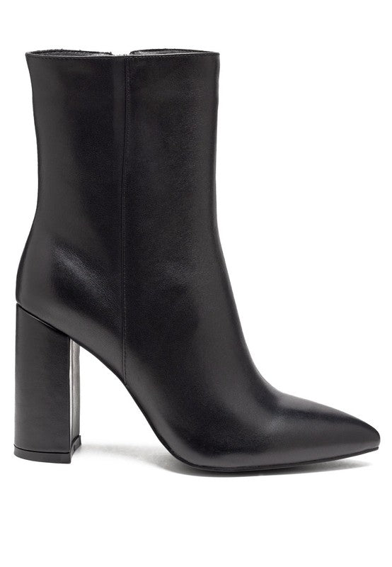 MARGEN ANKLE HIGH POINTED TOE BLOCK HEELED BOOT