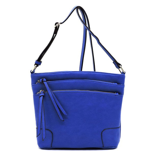 Fashion Multi Zip Pocket Crossbody Bag