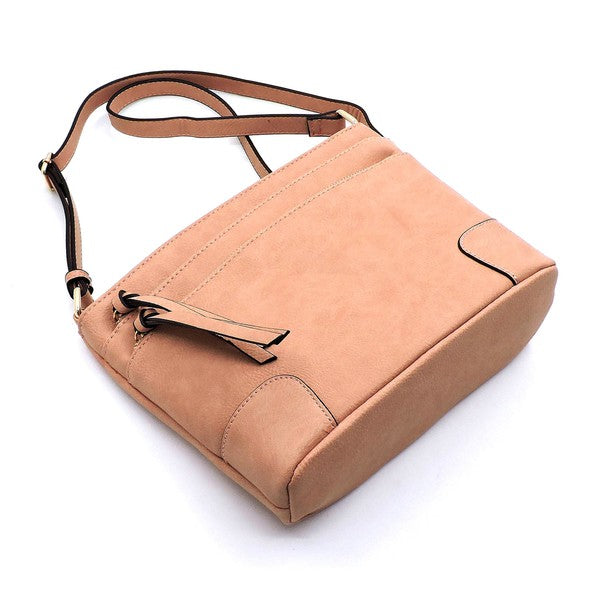 Fashion Multi Zip Pocket Crossbody Bag