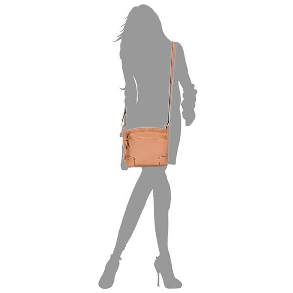 Fashion Multi Zip Pocket Crossbody Bag