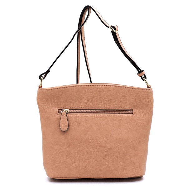 Fashion Multi Zip Pocket Crossbody Bag