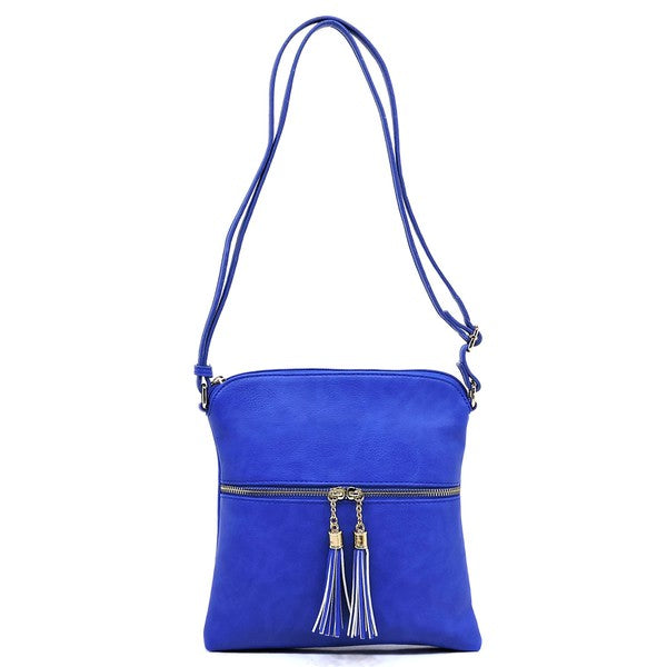 Fashion Zip Tassel Crossbody Bag