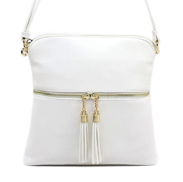 Fashion Zip Tassel Crossbody Bag