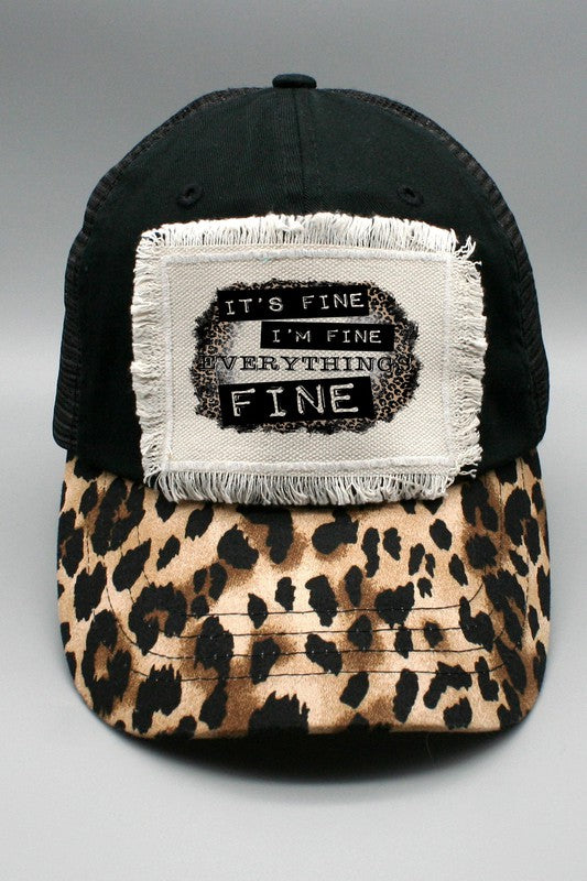 It's Fine I'm Fine Everythings Fine Patch Hat