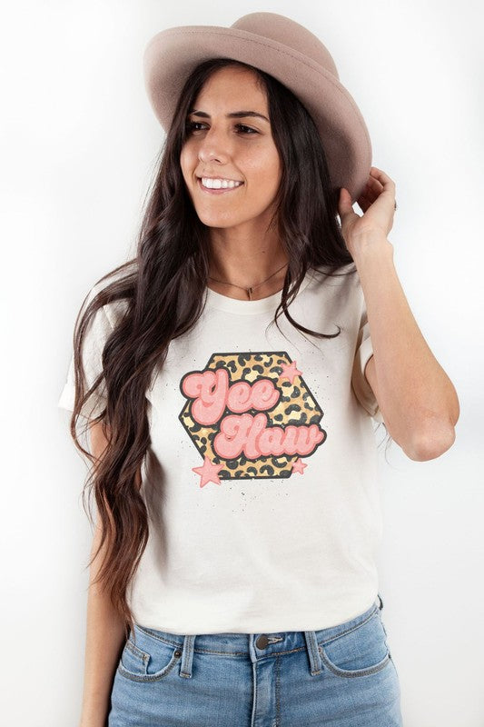 Leopard Yee Haw Graphic Tee