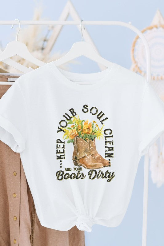 Soul Clean and Boots Dirty Graphic Tee