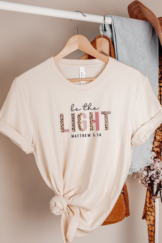 Be The Light Leopard Graphic Tee