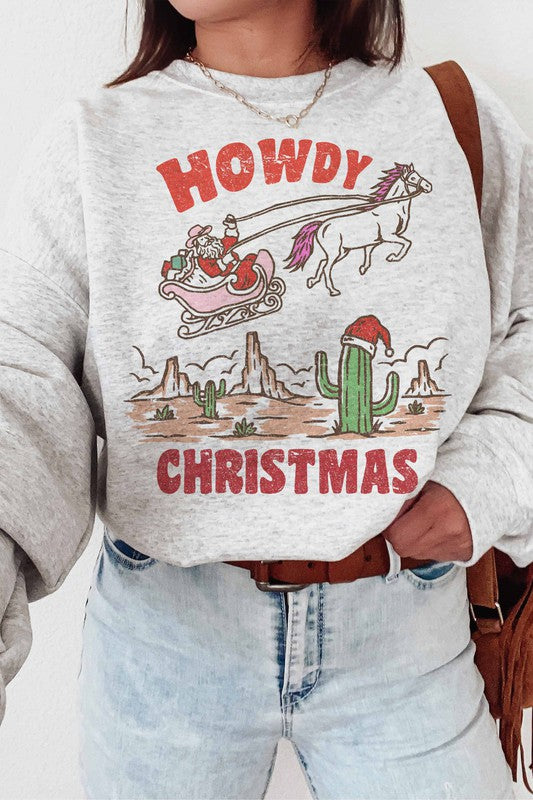 HOWDY CHRISTMAS GRAPHIC SWEATSHIRT