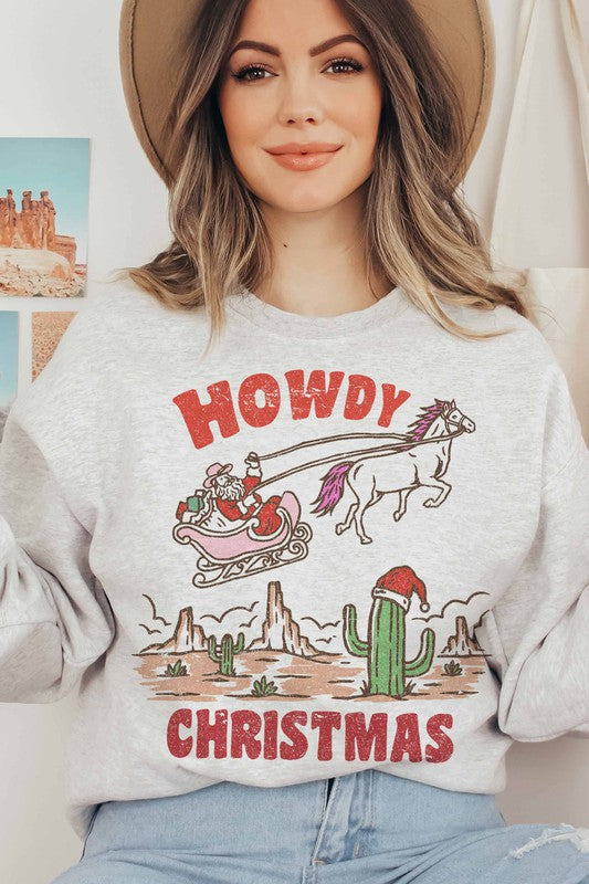 HOWDY CHRISTMAS GRAPHIC SWEATSHIRT