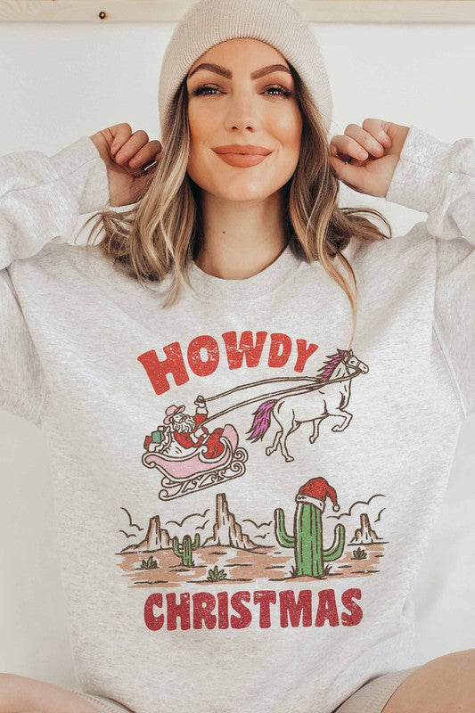 HOWDY CHRISTMAS GRAPHIC SWEATSHIRT