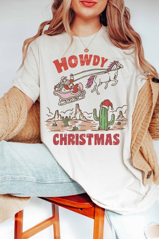 HOWDY CHRISTMAS GRAPHIC TEE