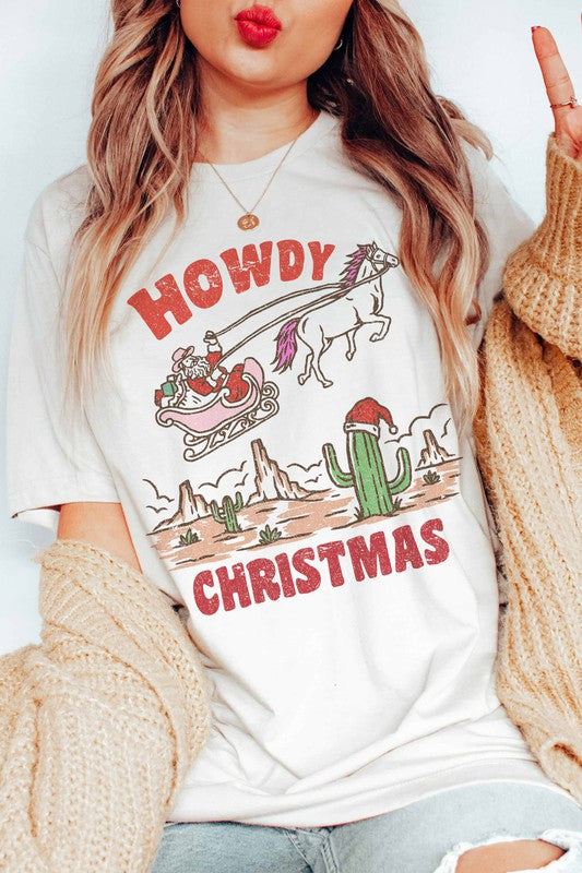 HOWDY CHRISTMAS GRAPHIC TEE