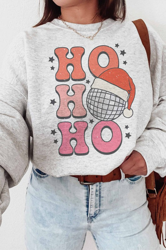 HO HO HO DISCO SANTA GRAPHIC SWEATSHIRT