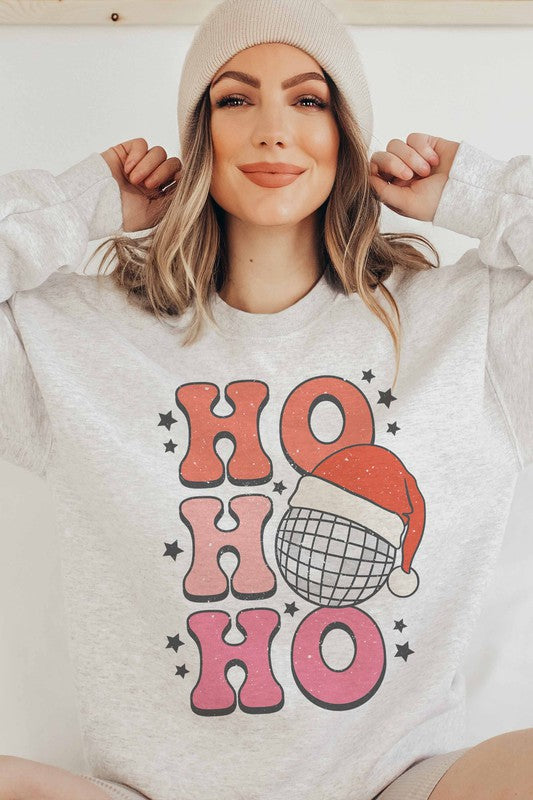 HO HO HO DISCO SANTA GRAPHIC SWEATSHIRT