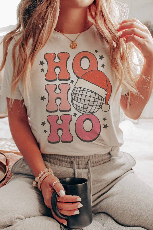 HO HO HO DISCO SANTA GRAPHIC TEE