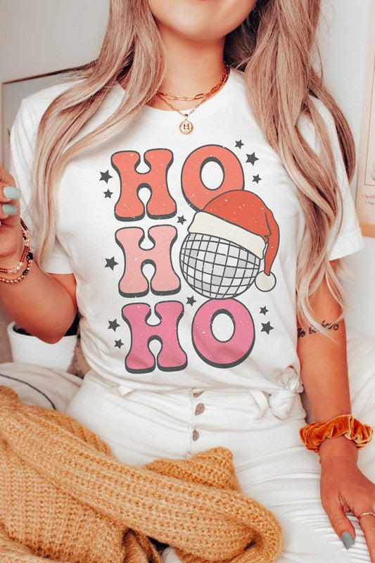 HO HO HO DISCO SANTA GRAPHIC TEE