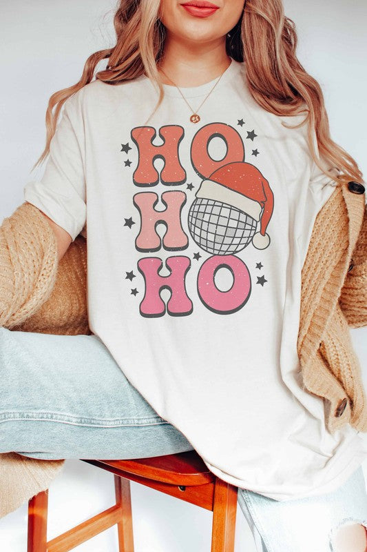 HO HO HO DISCO SANTA GRAPHIC TEE