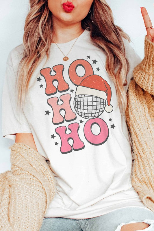 HO HO HO DISCO SANTA GRAPHIC TEE