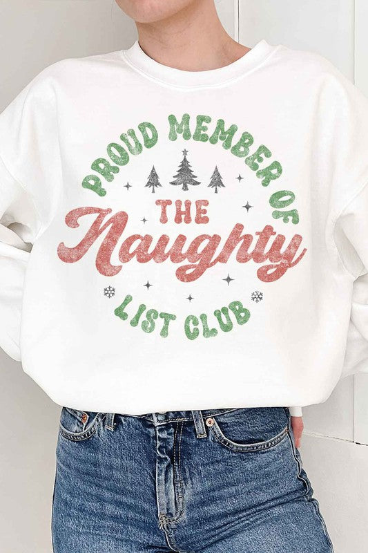 NAUGHTY LIST CLUB CHRISTMAS GRAPHIC SWEATSHIRT