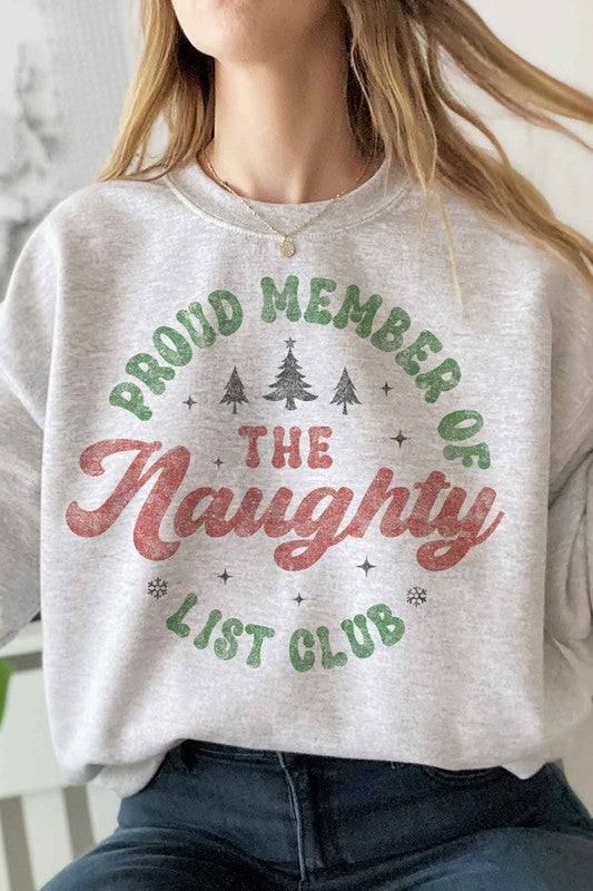 NAUGHTY LIST CLUB CHRISTMAS GRAPHIC SWEATSHIRT