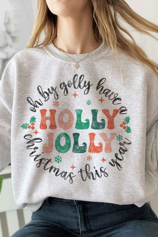 HOLLY JOLLY CHRISTMAS GRAPHIC SWEATSHIRT