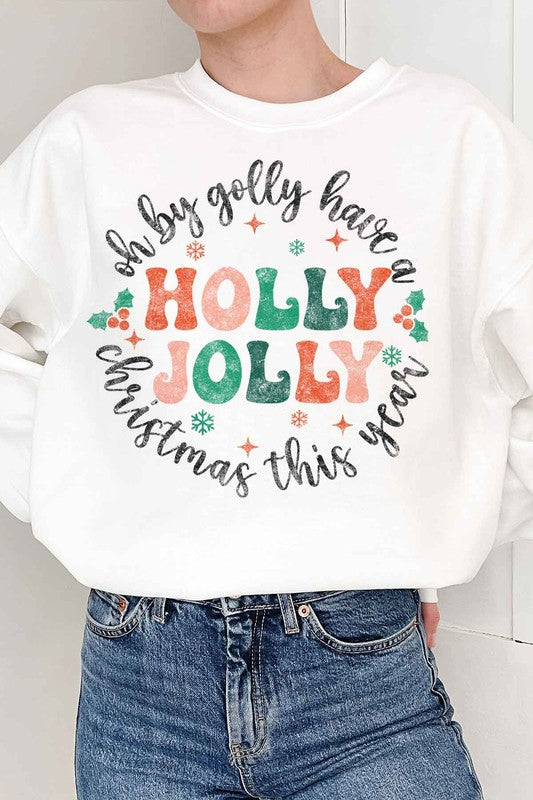 HOLLY JOLLY CHRISTMAS GRAPHIC SWEATSHIRT