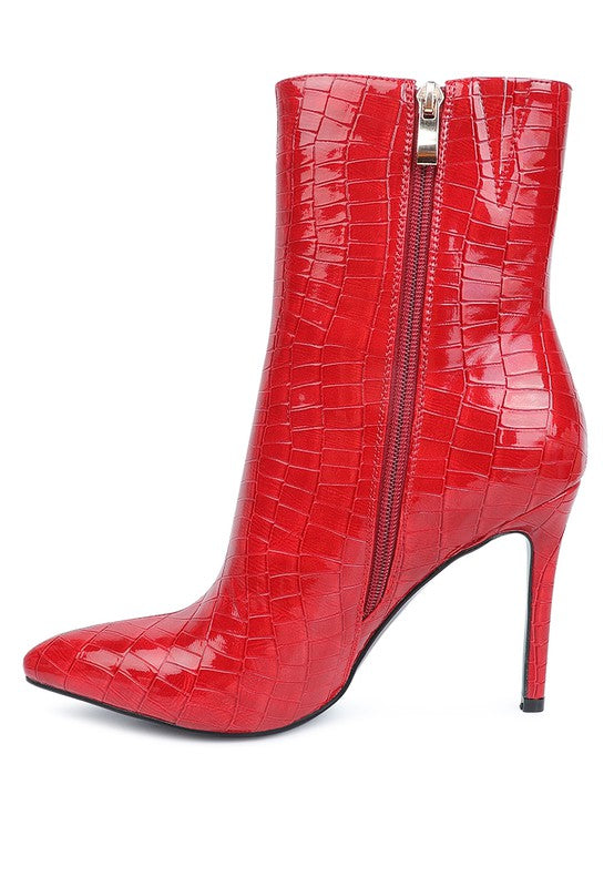 Momoa Patent Pu High Heeled Ankle Boot