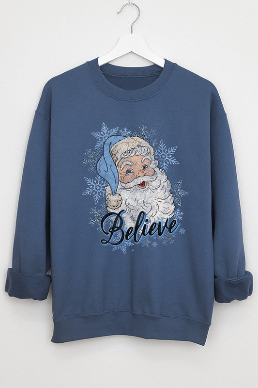 BELIEVE CHRISTMAS  VINTAGE GRAPHIC SWEATSHIRTS