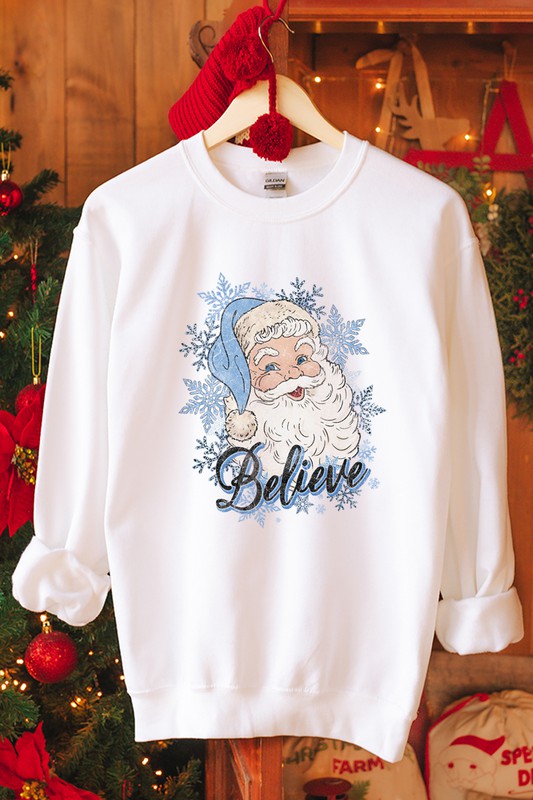 BELIEVE CHRISTMAS  VINTAGE GRAPHIC SWEATSHIRTS