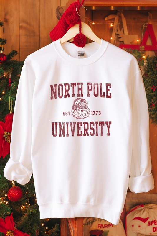 NORTHPOLE UNIVERSITY CHRISTMAS GRAPHIC SWEATSHIRTS