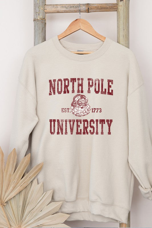 NORTHPOLE UNIVERSITY CHRISTMAS GRAPHIC SWEATSHIRTS