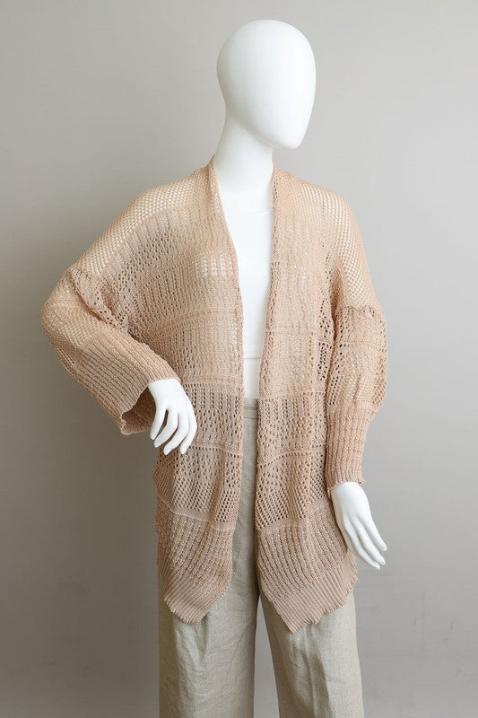 Knit Netted Cardigan