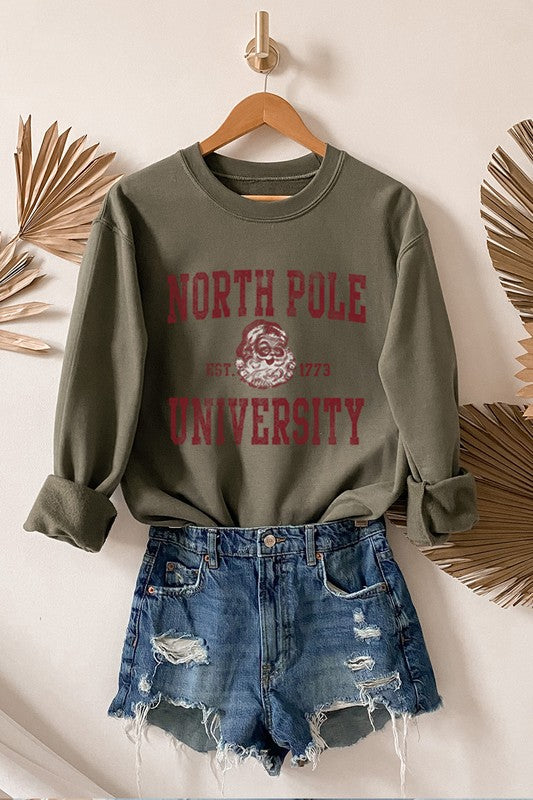 NORTHPOLE UNIVERSITY CHRISTMAS GRAPHIC SWEATSHIRTS