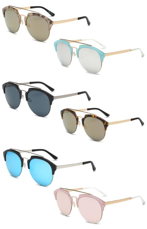 Women Round Cat Eye Fashion Sunglasses