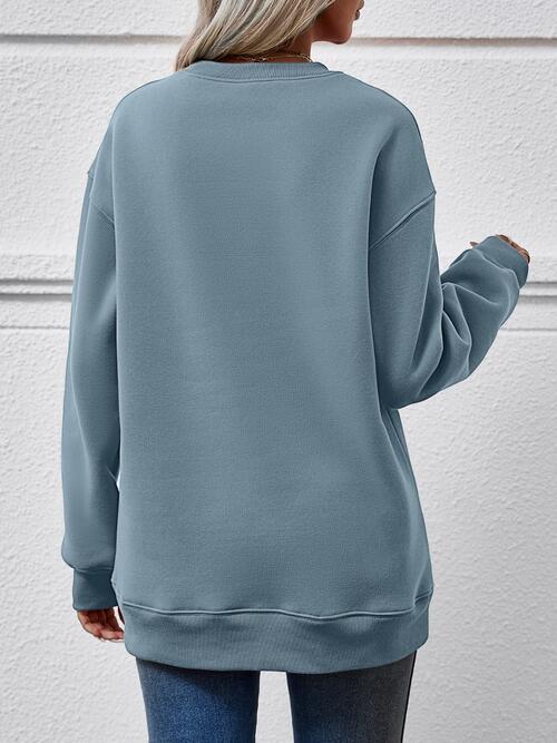 Letter Graphic Dropped Shoulder Sweatshirt