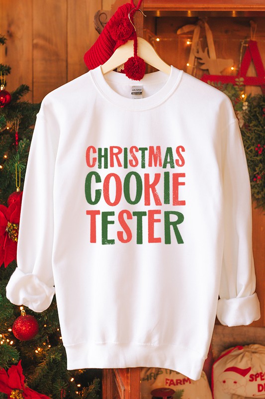 CHRISTMAS COOKIE TESTER GRAPHIC SWEATSHIRTS