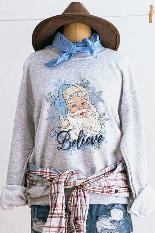 BELIEVE CHRISTMAS  VINTAGE GRAPHIC SWEATSHIRTS