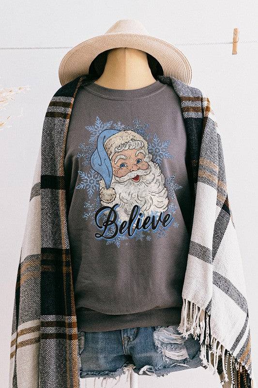 BELIEVE CHRISTMAS  VINTAGE GRAPHIC SWEATSHIRTS