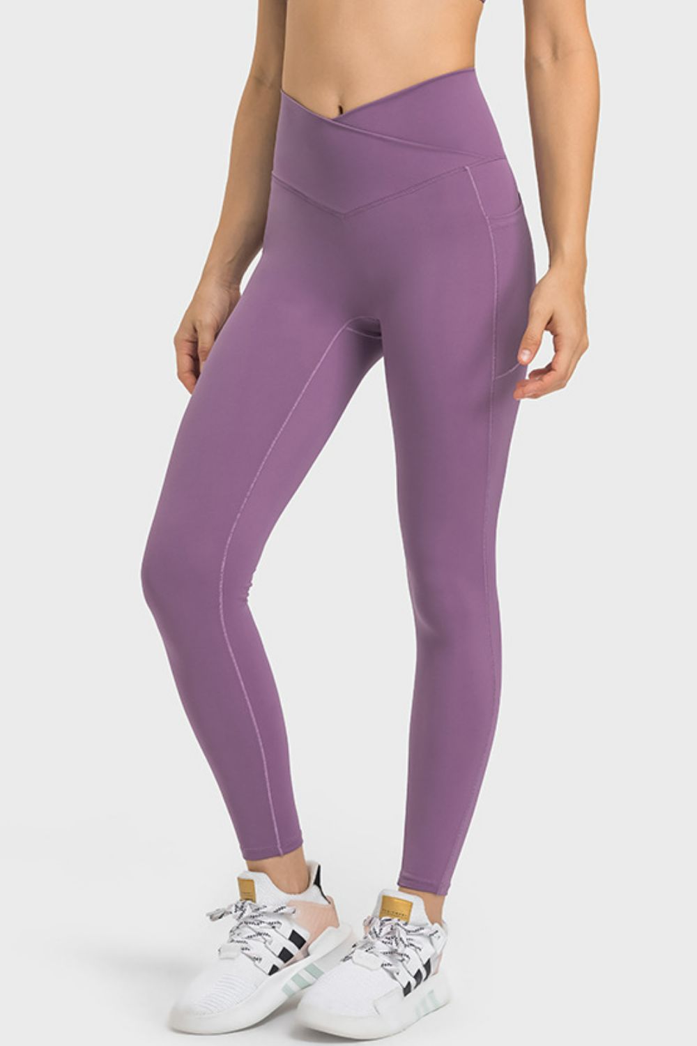 V-Waist Yoga Leggings with Pockets - Wicked Felina Boutique