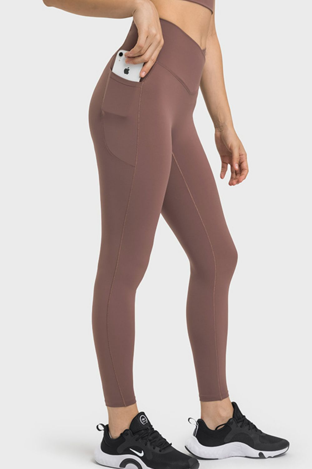 V-Waist Yoga Leggings with Pockets - Wicked Felina Boutique