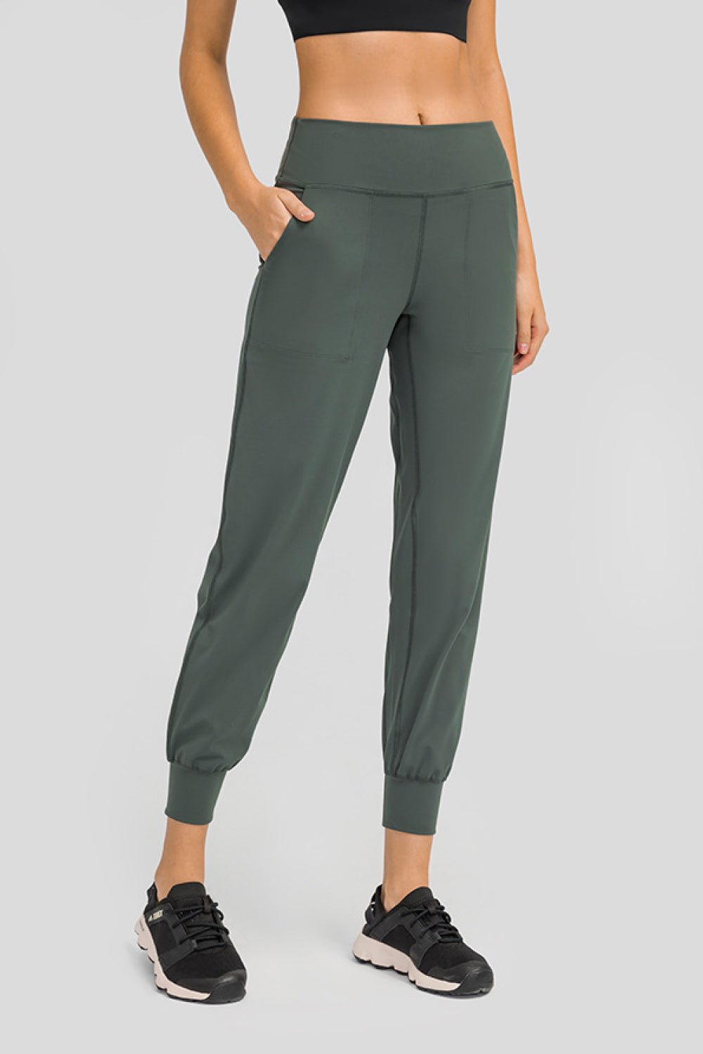 Wide Waistband Slant Pocket Pants - Wicked Felina Boutique