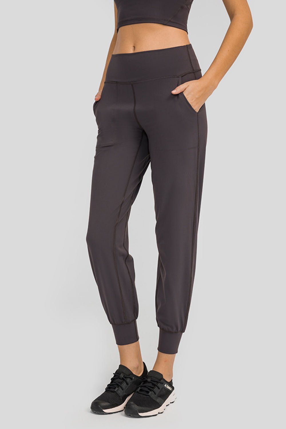 Wide Waistband Slant Pocket Pants - Wicked Felina Boutique